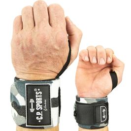 Strongman Wrist Wraps 50 cm, White/Camo  Strongman håndledsbind 50 cm Kamo