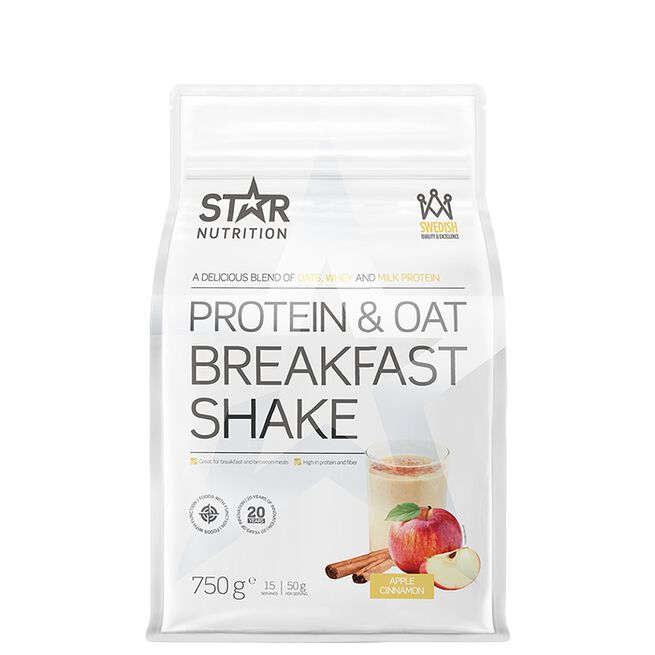 Protein & Havre Morgenmad Måltidserstatning Shake 750 g Apple/Cinnamon
