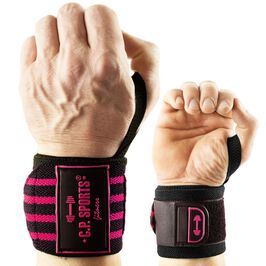 Strongman Wrist Wraps 50 cm, Pink  Strongman håndledsbind 50 cm Rosa