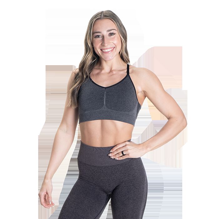 Curve Scrunch Bra, Black Melange