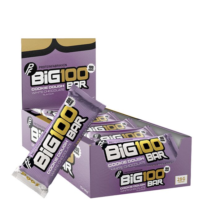 15 x Big 100 Protein Bar Cookie Dough white chocolate