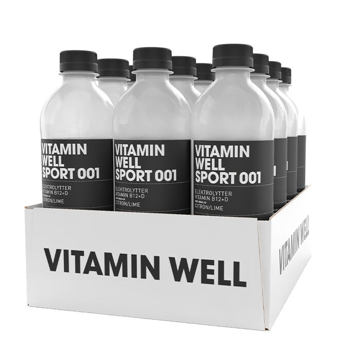 12 x Vitamin Well Sport, 500 ml Sport 001 Lemon/Lime