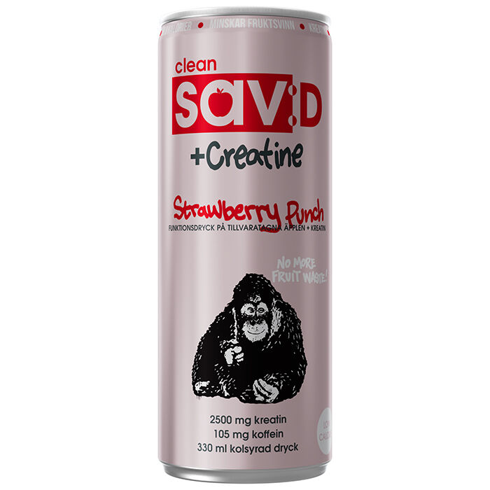 12 x Clean sav:D + Creatine 330 ml Strawberry Punch