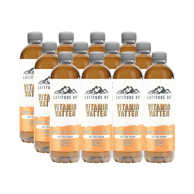 12 x Latitude 65, Vitaminvatten, 500 ml Fläder/Citron