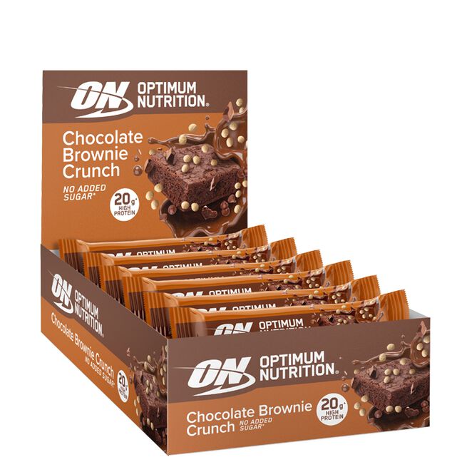 10 x Optimum Proteinbarer 65-70 g Chocolate Brownie Crunch