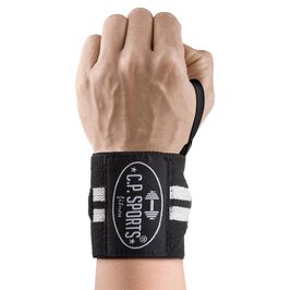 Wrist Wraps 30 cm, Black/White  Håndledsbind 30 cm Sort-hvid