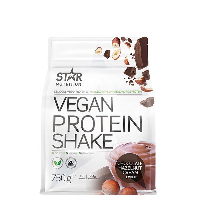 Vegansk proteinshake Vegansk proteinpulver 750 g Chocolate Hazelnut