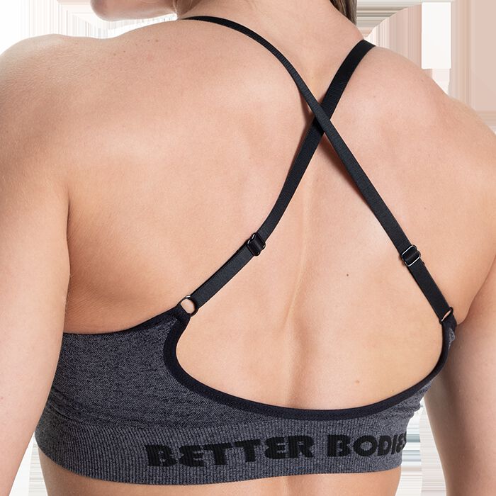 Curve Scrunch Bra, Black Melange