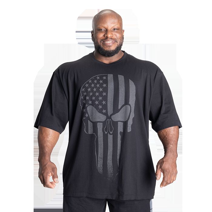 Skull Union Iron Tee, Black