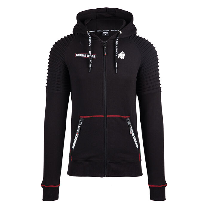 Georgia Hoodie med lynl&aring;s, Sort