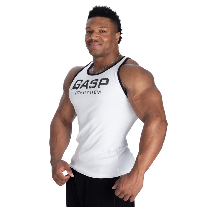 Ribbed T-Back Tanktop Hvid