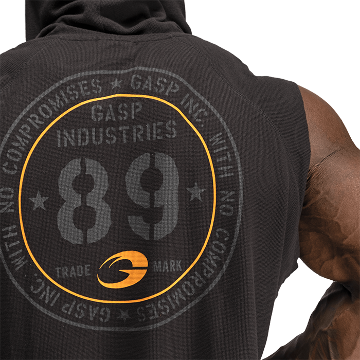 Thermal Kort&aelig;rmet Hoodie Sort