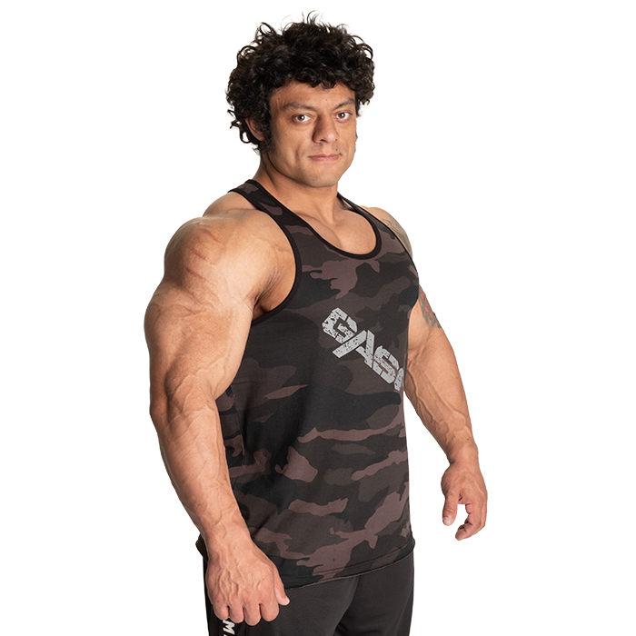 Vintage T-Back Top M&oslash;rk Camouflage