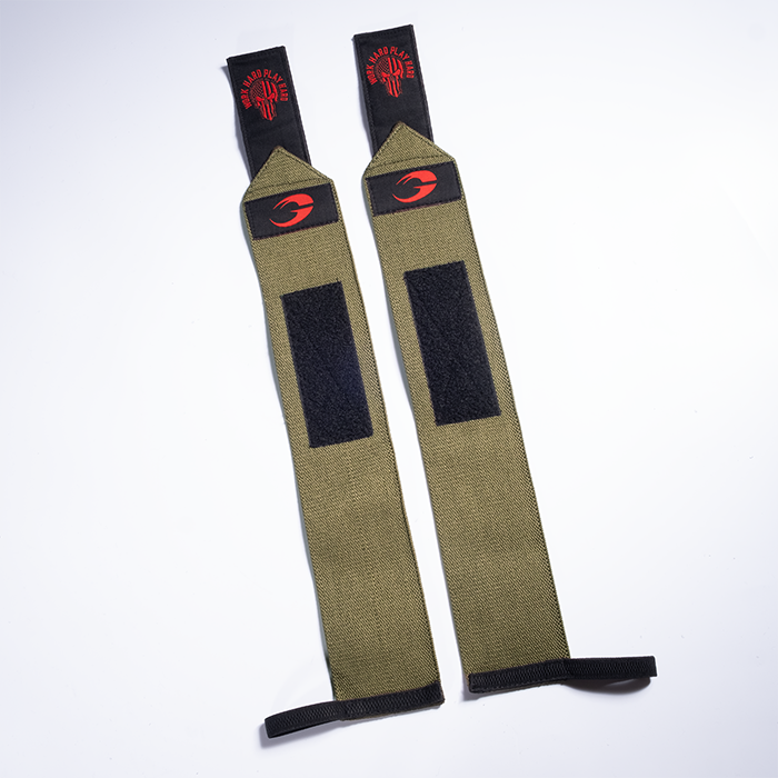Hardcore Wrist Wraps 18 inch, Gr&oslash;n/R&oslash;d