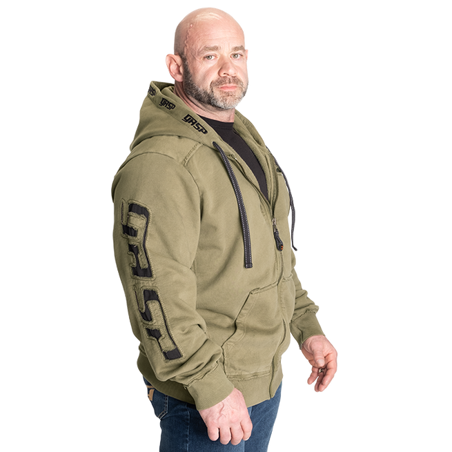 Pro Gym Hoodie Acid Wash Gr&oslash;n
