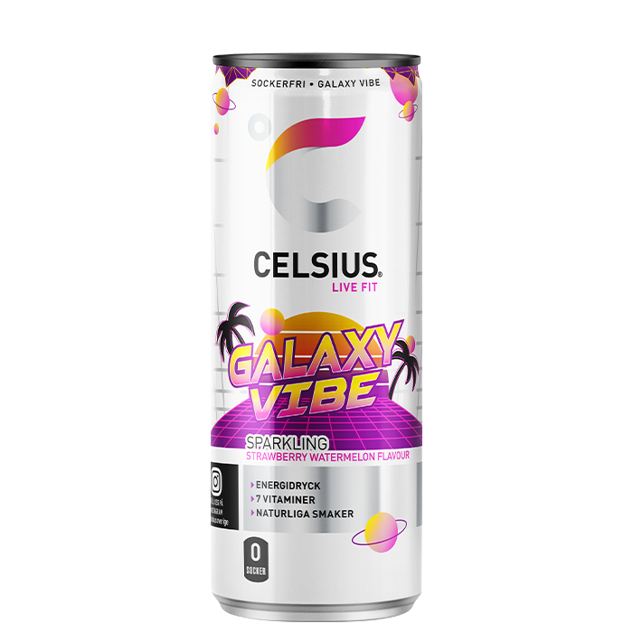 24 x Celsius Energidrik 355 ml Galaxy Vibe - NEW