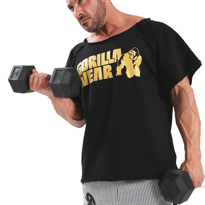 Classic Workout Top, Black/Gold