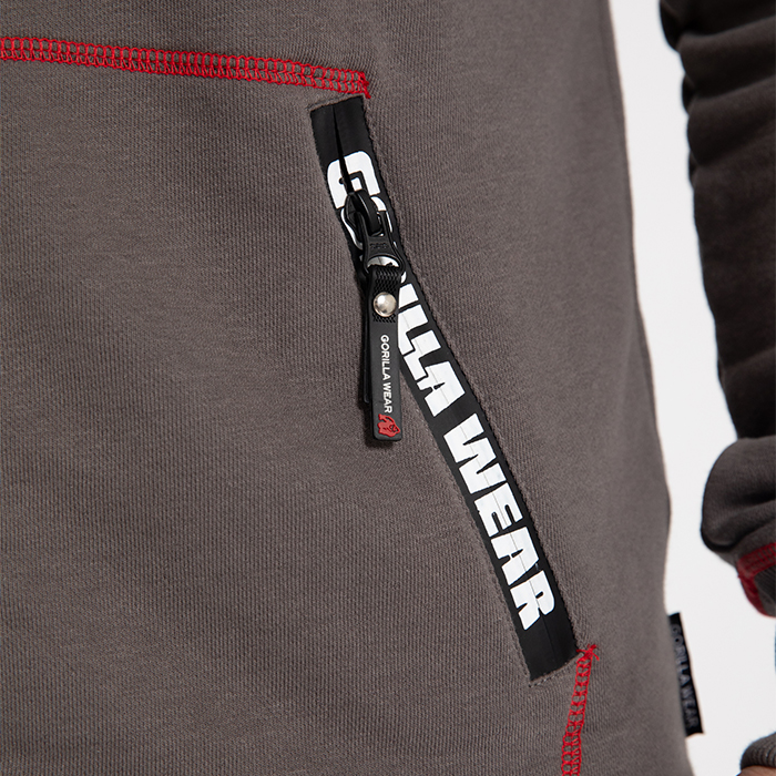 Georgia Zipped Hoodie, Grey