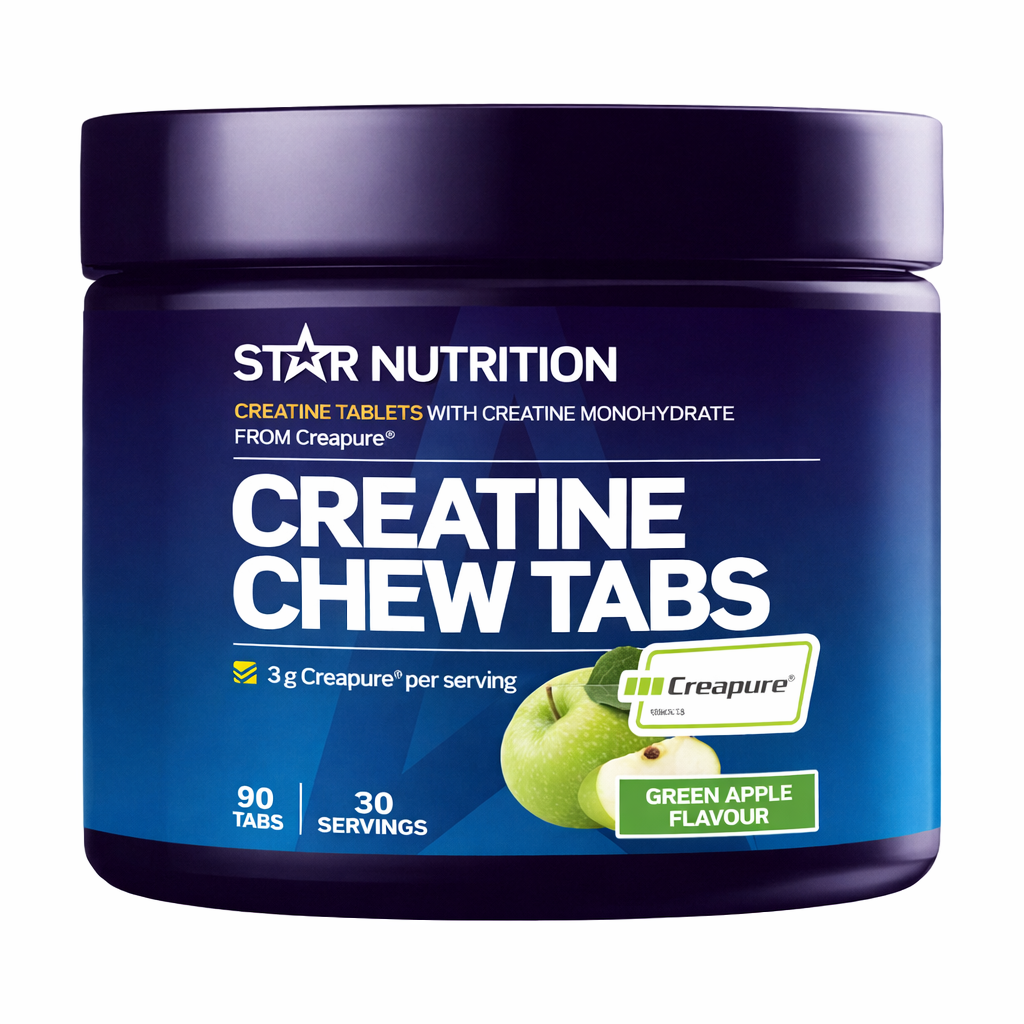 Creatine Chew Tabs Kreatin Gr&oslash;nt &AElig;ble 90 tyggetabletter Green Apple