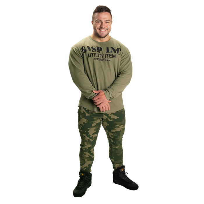 Thermal Gym Sweater, Washed Green