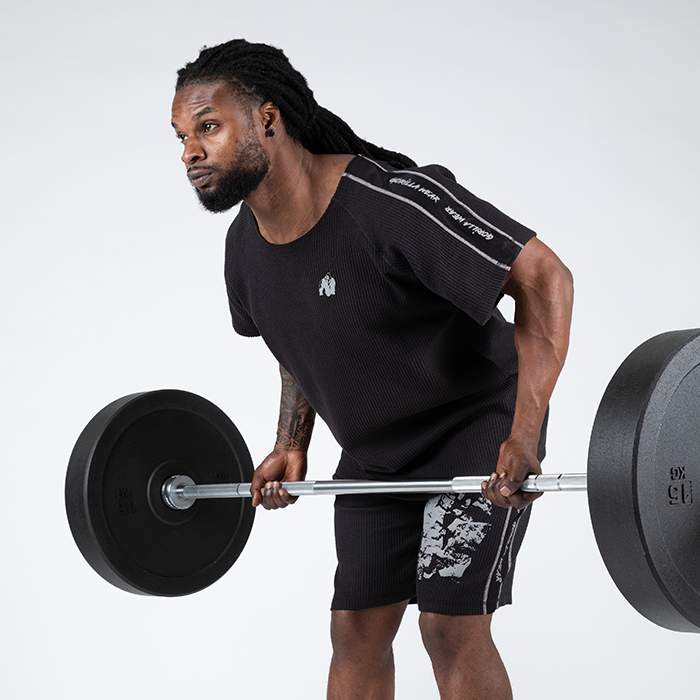 Buffalo Old School Workout Shorts, Black/Grey