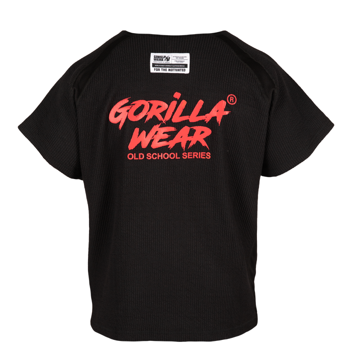 Augustine Old School Work Out Top, Black/Red