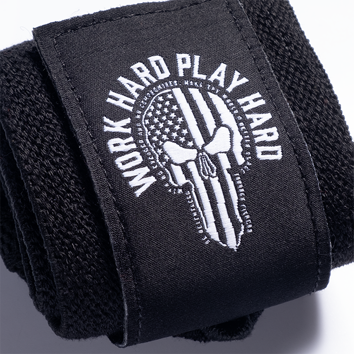 Hardcore Wrist Wraps 18 inch, Black/White