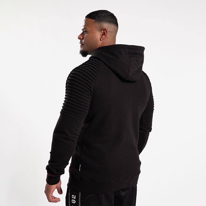 Georgia Hoodie med lynl&aring;s, Sort