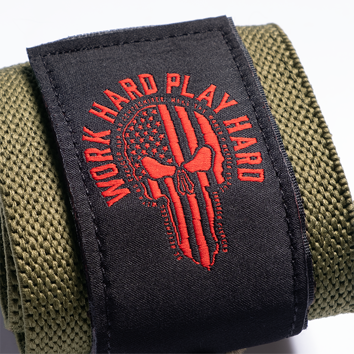Hardcore Wrist Wraps 18 inch, Gr&oslash;n/R&oslash;d
