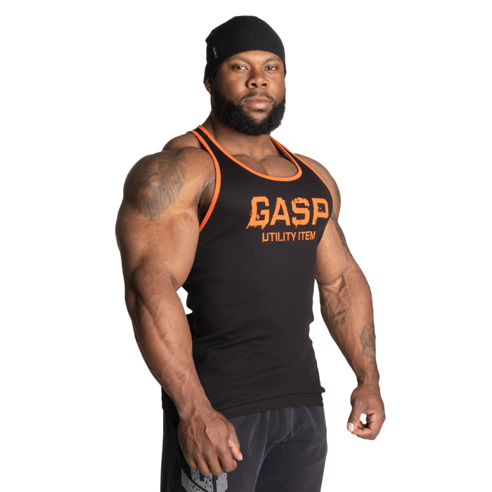 Ribbet Tanktop Sort Orange