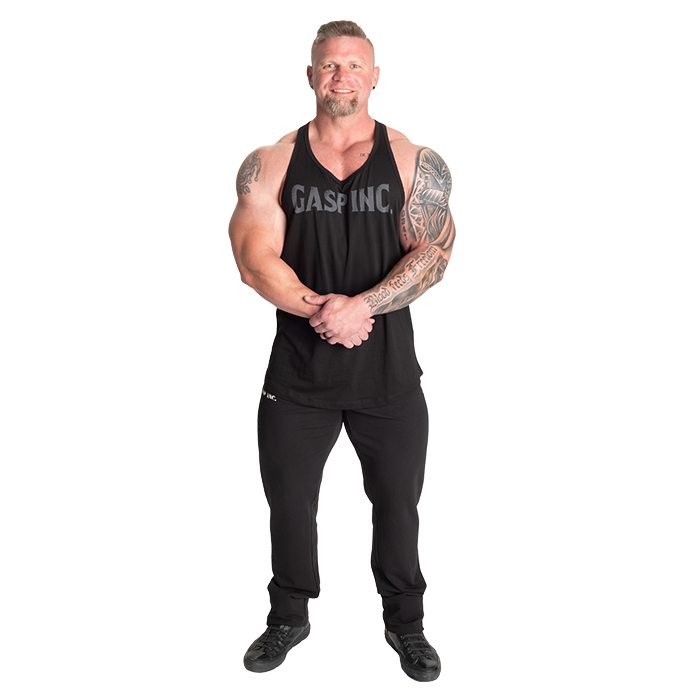 Essential T-Back Top, Sort/Gr&aring;