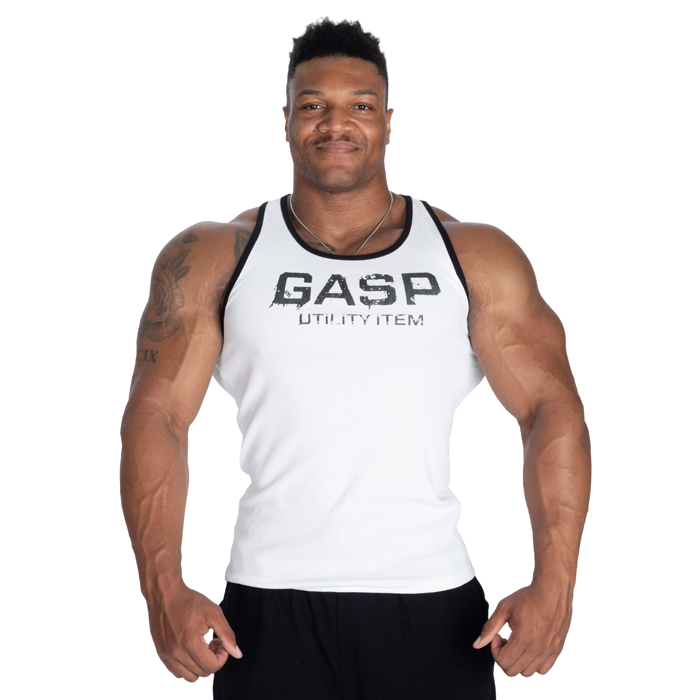 Ribbed T-Back Tanktop Hvid